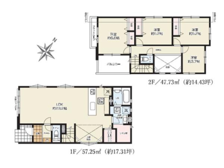 Ԏ} ĝʒuɎ[zu4LDKB
ƎmۂKƗz𗼗ZԂ܂B