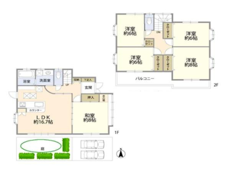 Ԏ} ~n50؁ILzǍDIS6ȏ̂Ƃ肠5LDKB
}ȗqSȒԃXy[X3䕪i쑤2Ak1j