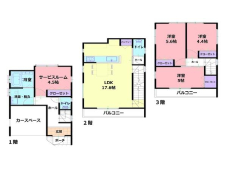 Ԏ} Ƒŉ߂LDK17.6B
2E3K̃oRj[Ő󓮐KB
e[{T[rX[ŉוЕtAݑ[NɂΉB㕟wk13Aݔ[̐Vz4LDKB