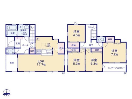 Ԏ} ŗzǍD4LDKI
1K̓X[YȉVŉƎN݌vB
ƑƂ̎ԂLDK17.7B