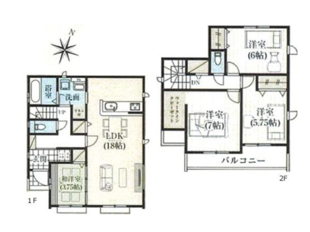 �Ԏ��} ������Ŗ��邢4LDK�I
WIC�ASC�A���l���ɂȂǎ��[�[���I
�L�b�`�����琅��肪�߂��A�����������X���[�Y�B