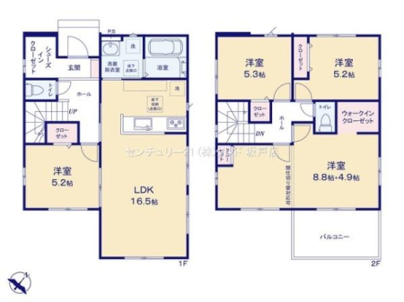 �Ԏ��} �A�E�g�h�A�p�i���X�b�L�����[�ł���L�X����SIC�t
2�K�ɂ̓t���L�V�u�����[���t����4LDK��5LDK�ɊԎ��ύX�I
�����W��^�ŉƎ������̗ǂ��Ԏ��ł�