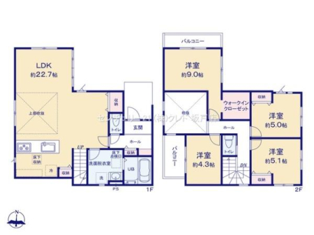 Ԏ} 22.7̍LXLDKɉV̗pAW񂵂ĉƎ͂ǂ݌vB
2K͑S[t4LDKAWICňߗނGߕ܂܂B