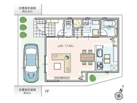 ���} ����1��\�ȃJ�[�X�y�[�X�t���B
�X�[�p�[�E�R���r�j�A�X�֋ǂȂǁA�������֎{�݂��g�߂ɑ����֗��ȏZ���ł��B