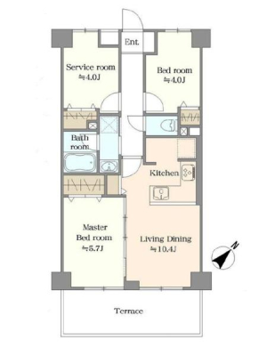 �Ԏ��} �����ݔ�4�_�A�N���X���ւ��ȂǐV�K���m�x�[�V�����ς݁I�쓌�����ŗz����ǍD��2SLDK
