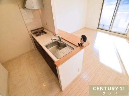 �L�b�`�� �Ζʎ��L�b�`���͎����������Ė��邭�A�J���I�ȕ��͋C�ɁB
�����������Ȃ��炨�q���܂̗l�q��������̂ŁA�q��Ē��̂��ƒ�ɂ��������Ԏ��ł��B