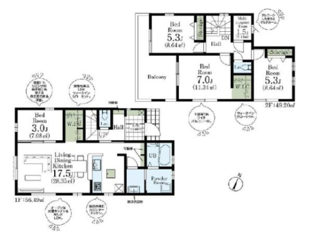 �Ԏ��} �q��ĉƑ��ɂ��I�X�X����4SLDK�IWIC���e�K�ɂ���̂ŁA�G�ߕ��̈ߗނ�Ɠd���X�b�L���Еt���܂��B