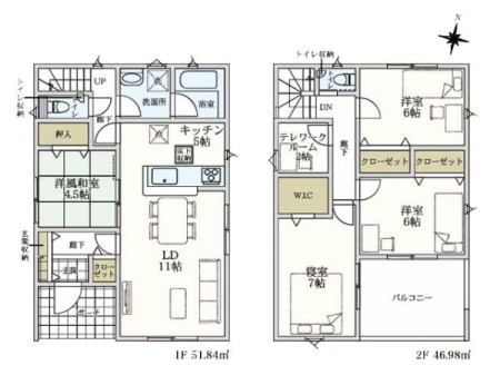 �Ԏ��} �Ƒ��Ƃ̂ӂꂠ����������݌v��4LDK�I
���邢LDK15���I���r���O�K�i�̗p�I
��Q��7���ɂ�WIC�I2�K�ɂ̓e�����[�N���[��2���I