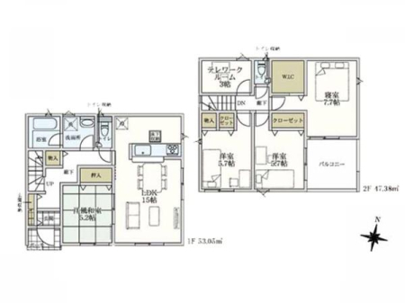 �Ԏ��} �q��ĉƑ��ɂ��I�X�X����4LDK�I
��Q��7.7���ɂ�WIC�I
���l�ȗp�r�Ɏg�p�ł���e�����[�N���[��3���I