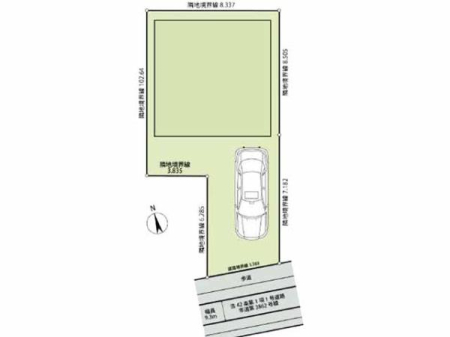 ���} ����������u�k��ˁv�w���k��18���B
���ӂɐ����{�݂������܂��B
�쑤����9.3���ɖʂ��A�z����ǍD�I�J�[�X�y�[�X1��B