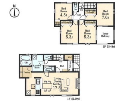 �Ԏ��} �Ǝ��������グ��u��V�����v�~�u��Ƃ�̃����h���[���[���v�̔z�u�B
�L�b�`���̉��Ƀp���g���[������A�H�ނ̃X�g�b�N�⒲���Ɠd�A�S�~���Ȃǂ��B���Ď��[�ł��܂��B