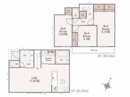 �Ԏ��} �S�����쓌�����̖��邢3LDK�I
2�ʍ̌��ŗz������E���ʂ��̗ǂ�LDK15.87���B
���Ƒ��Ƃ̂ӂꂠ���������郊�r���O�K�i�̗p�B