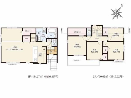 �Ԏ��} �������������A�q��ĉƑ��Ƀs�b�^����4LDK�{2WIC�I�Ƒ������R�ɏW�܂�LDK22�����̑��ԁB
����肪�W�񂳂ꂽ�Ǝ������̗ǂ��݌v�ł��B