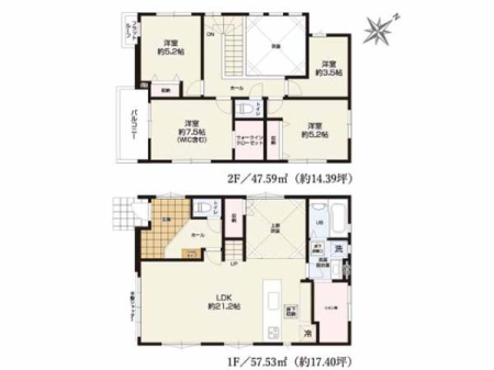 �Ԏ��} �������������A�q��ĉƑ��Ƀs�b�^����4LDK�B�J���I�Ȑ����̗p��LDK21.1���I
WIC�A���ʎ�����Ȃ��郊�l���ɂɂ͂����Ղ���[�ł��܂��B