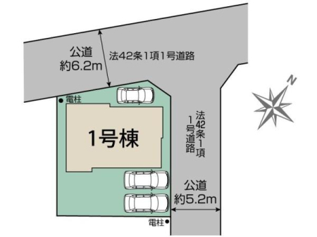 ���} �����z�����u��{���v�w����k��18���B
�k��6.2m�A����5.2m�̌����ɖʂ����p�n��2�ʂ����H�ɐڂ��Ă���A�J�����Ɠ�������̂悢���n�ł��B