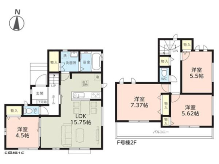 �Ԏ��} LDK�{�m���Łu��20���v�̍L�X��ԂƂ��Ă��g����_��̍���4LDK�B
�Ƒ��̐����⃉�C�t�X�^�C���̕ω��ɍ��킹�Ă��g�����������܂��B