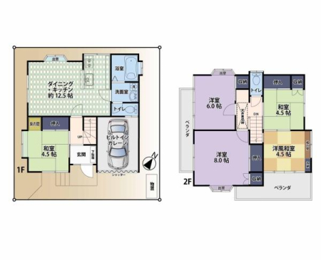 �Ԏ��} ��Ƒ���񐢑тł̕�炵���\�Ȃ�Ƃ肠��5DK�I
�e�������[�̂ق��A�V�䗠���[�≮�O���u������Еt���y�X�I
�r���g�C���K���[�W1�䕪�m�ہB