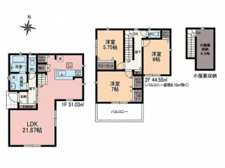 �Ԏ��} �l�C�̃��r���O�K�i�ƑΖʎ��L�b�`����g�ݍ��킹��LDK21.87���B�Ƒ��̐������R�Ƌ����A��������Ԑ݌v�ł��B