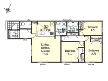 �Ԏ��} �~�n��48.55�؂�3���̒��ōł���Ƃ�̂���L���B
�K�i�̂Ȃ��������ẮA�o���A�t���[�ɓK�����\���ŏ����������������Z�܂��B