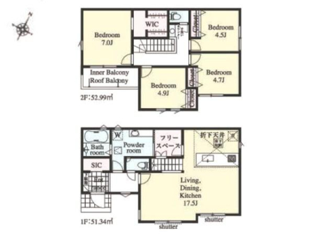 �Ԏ��} ���q�l��2?3�l���邲�Ƒ��ł������m�ۂł��܂��B
WIC�ƃt���[�X�y�[�X�Ń��C�t�X�^�C���̕ω��ɂ����킹�₷���Ԏ��ł��B