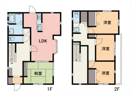 �Ԏ��} 4�l�Ƒ��ł��\���Ȃ�Ƃ肪���Ă�4LDK�̊Ԏ��B
�����I�ɂ͈����˂��J�����Ă��L�����������郊�r���O�Ƃ��Ă��g���܂��B