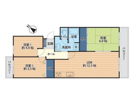 �Ԏ��} �ŏ�K�Ȃ�ł͂̊J�����ƁA�쓌�����̖��邢�z�˂������͂�3LDK�ł��B
2�ʃo���R�j�[�ŐS�n�悢�����ʂ蔲���܂��B