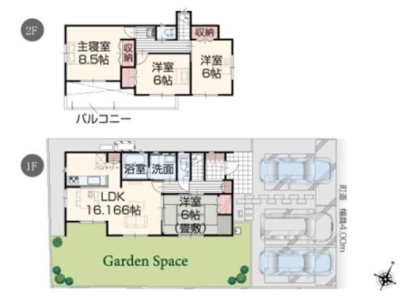 �Ԏ��} �S�����쓌������6���ȏ��4LDK�B
�L�b�`�����琅��肪�߂��A�X���[�Y�ȉƎ������I
�e�K�ɐ��ʑ䂪����A�g�x�x�����K�I