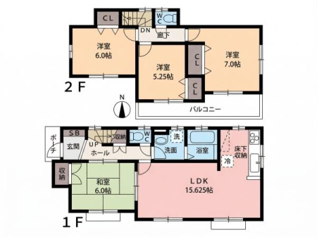 �Ԏ��} �S����������̗z����ǍD��4LDK�I
3�ʍ̌��̕��ʂ��̗ǂ�LDK��15.6���B�e�����Ɏ��[�t���ŏZ��Ԃ����L���g���܂��B