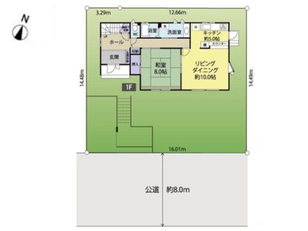 ���} ��Ƃ�̂����70�؂̍L���͕~�n���ŃK�[�f�j���O�≀�|�Ȃǂ��y���߂܂��B
�ՐÂȏZ��X�G���A�̍���ɗ��n���邽�߁A�����₨��ł��ʕ����悭�A�z�����������݂܂��B