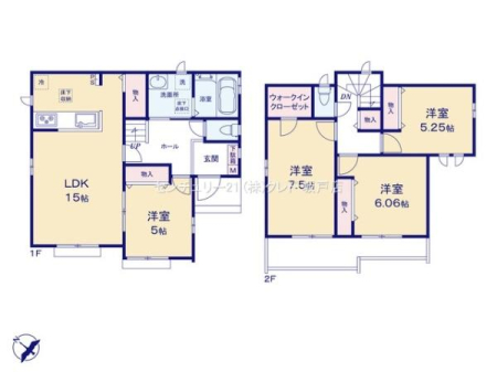 �Ԏ��} �L�b�`�������e�ʂ�WIC�ȂǁA���[�L�x��4LDK�B
�T�b�Ǝ��o���₷����Ƃ肠��Z��Ԃ��m�ۂł��܂��B
7.5���̗m���͎�Q���ɂ��g�p�ł��܂��B