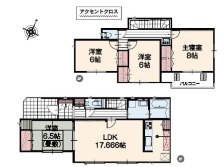 �Ԏ��} �S����������E���[�t���̂�Ƃ肠��4LDK�́A�q��ĉƑ��ɂ��s�b�^���B
1�K�̘a����LDK�̑����ԂƂ��Ă͂������A�q�ԁE�Q���Ƒ��ʂɊ��p�ł��܂��B