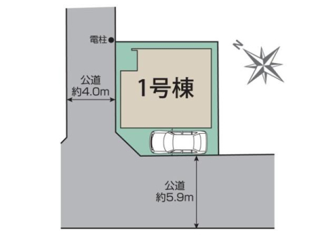 ���} 4���~5.9���̊p�n�ɘȂޕ~�n23�ؒ��̂��Z�܂��ł��B
�J�[�X�y�[�X1�䕪���m�ہB
�����ɋ��Ă��z���ƒʕ����������闧�n�ł��B