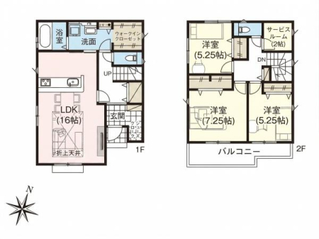 �Ԏ��} �쓌�����Ŗ��邢3SLDK�B�܏�V����̗p�����J���I��LDK16���I
���։��̃V���[�Y�N���[�[�b�g��E�H�[�N�C���N���[�[�b�g�A�T�[�r�X���[��2���Ȃǎ��[�L�x�I