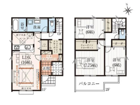 �Ԏ��} �S����6���ȏ�~�L�x�Ȏ��[�ŉ��K�ɕ�点��3LDK�B
���o�����������A���̕Еt����1�K�Ŋ����ł���E�H�[�N�X���[�N���[�[�b�g�ȂǁA���[���[��