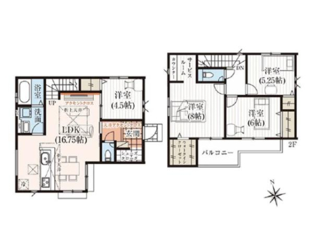 �Ԏ��} ������1�����ɂ܂Ƃ߂��u�Ǝ����N�݌v�v��4LDK�BWIC��V���[�Y�N���[�N�A�T�[�r�X���[���Ȃǎ��[���L�x�ŁA������Ԃ��L���g���܂��B