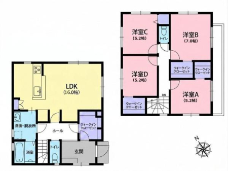 �Ԏ��} �쓌�����~2�ʍ̌��̗z�����ӂ��LDK16���I1�K��2�K���킹��4������WIC������A���[�[���ł��B
�����W��̃X���[�Y�ȉƎ������B