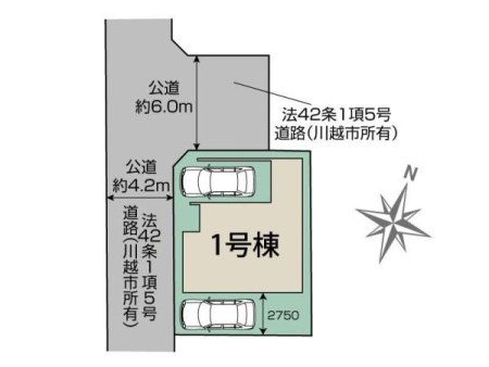 ���} 6.0m�{4.2m�̌����ɖʂ����p�n�̂��Z�܂��B
����������u�V�͊݁v�w�܂œk��11���̗��n�͂��s�S����ʋΌ��Ƃ��Ă��邲�Ƒ��ɂ��I�X�X���B