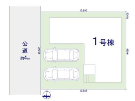 区画図 人気の高い川越霞ヶ関エリアに佇む新邸です。
東武越生線・JR川越線の2沿線が利用可能です。カースペースには2台駐車可能となっております。